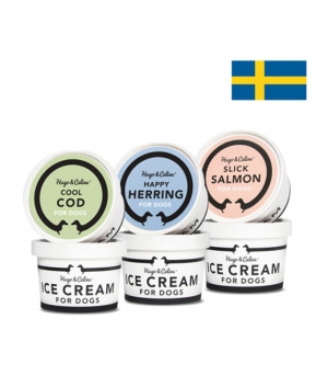휴고앤셀린 스웨덴 반려견 아이스크림(연어,대구,청어맛)