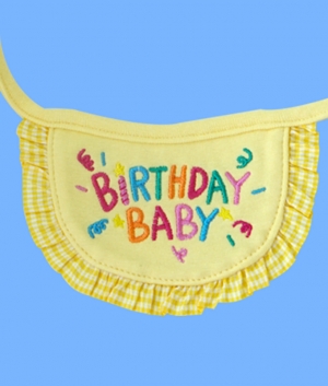 헤이제리 Birthday Baby Bib [Yellow]